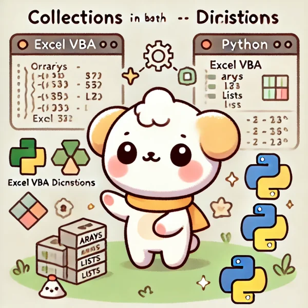 EXCEL VBAとpythonのコレクションについて | よくわかるpythonとエクセルVBA入門