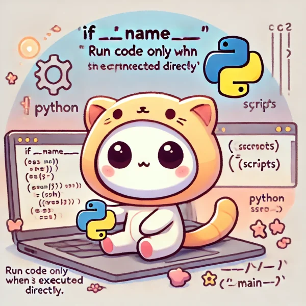 Cute Python Codes Pythonの if __name__ == “__main__”:スクリプトのエントリーポイントを定義する方法 | よくわかるpythonと ...